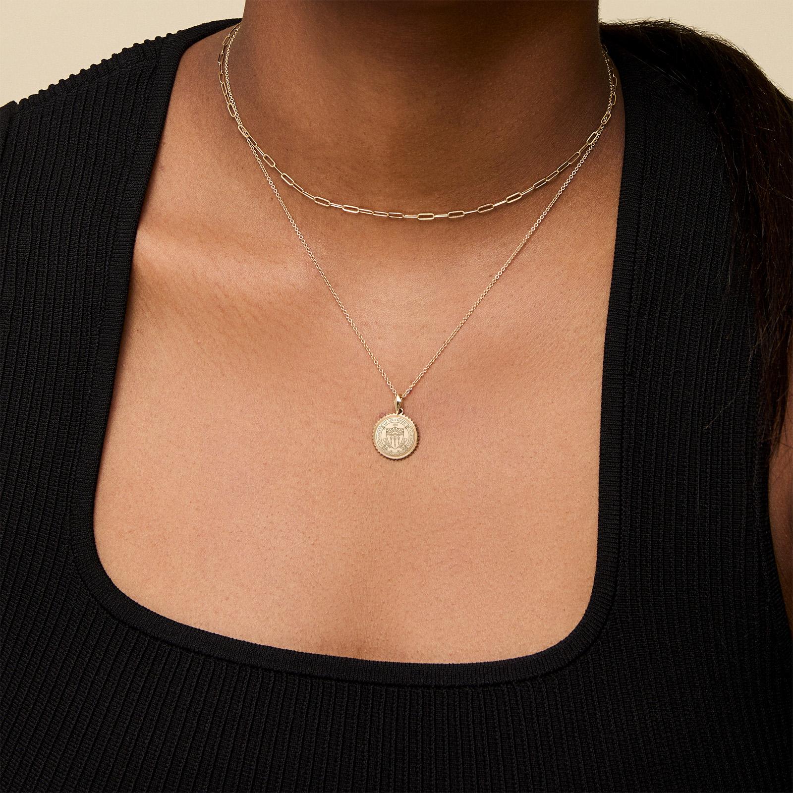 USC Trojans Seal Sunburst Cavan Gold Pendant Necklace with Chain 2